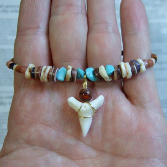 【表示現品】オオメジロザメ　ビーズブレスレット - 27217zhb