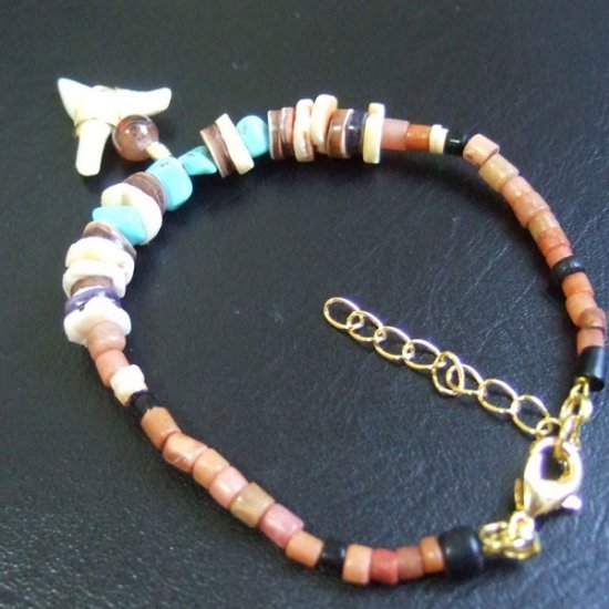 【表示現品】オオメジロザメ　ビーズブレスレット - 27217zhb