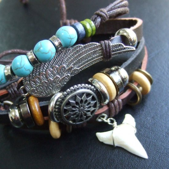 【表示現品】オオメジロザメの歯 ブレスレット - BLB-13015