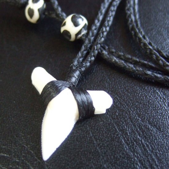 【表示現品】本物のサメの歯（ブル・シャーク）ネックレス - BLN-12033