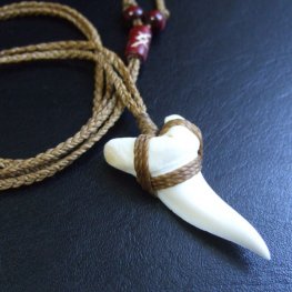 【表示現品】アオザメの歯(約4.1cm)ネックレス - BLN-12053  【表示現品】アオザメの歯(約4.1cm)ネックレス - BLN-12053