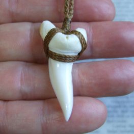 【表示現品】アオザメの歯(約4.1cm)ネックレス - BLN-12053  【表示現品】アオザメの歯(約4.1cm)ネックレス - BLN-12053
