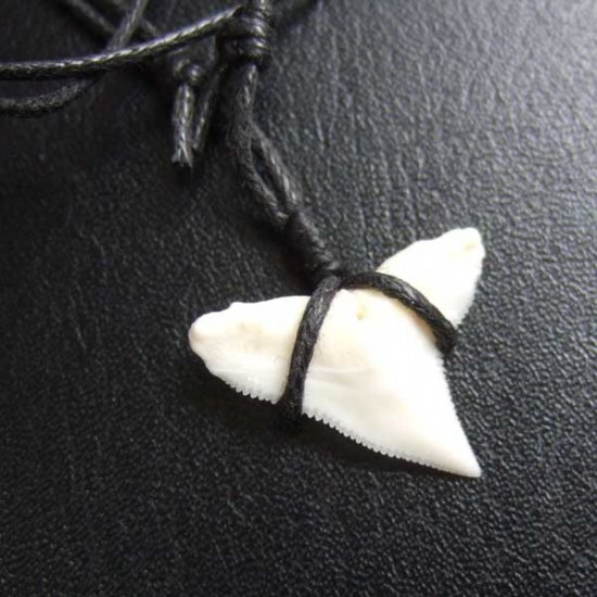【表示現品】1.9cm 大型オオメジロザメの歯ペンダント - BLN-12060