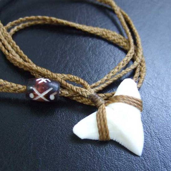 【表示現品】2.5.cm 大型オオメジロザメの歯ペンダント - STN-12055