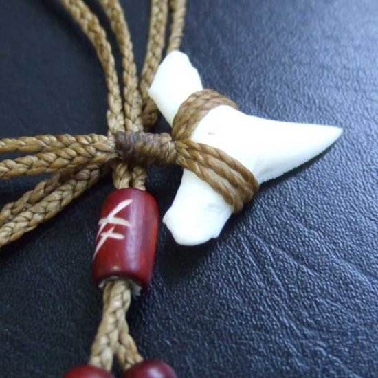 【表示現品】2.5.cm 大型オオメジロザメの歯ペンダント - STN-12056