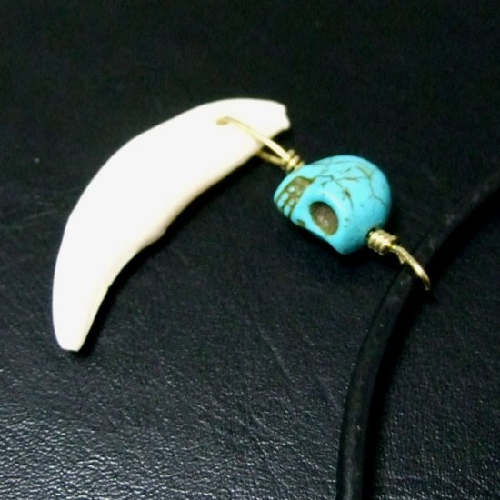 狼牙ビーズ付ペンダントトップ - 15093zhc