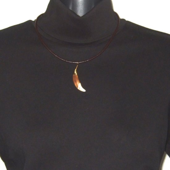 真鍮ワイヤラップ ビンテージ風狼ペンダントトップ - 15102zhc