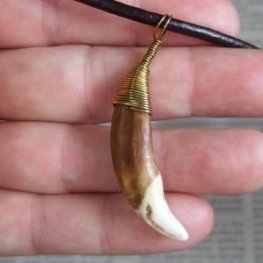 真鍮ワイヤラップ ビンテージ風狼ペンダントトップ - 15102zhc