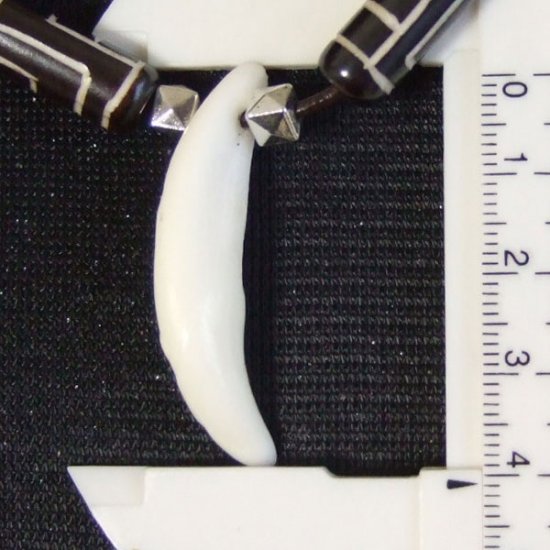 【表示現品】狼牙ボーンビーズネックレス - 15468zhb