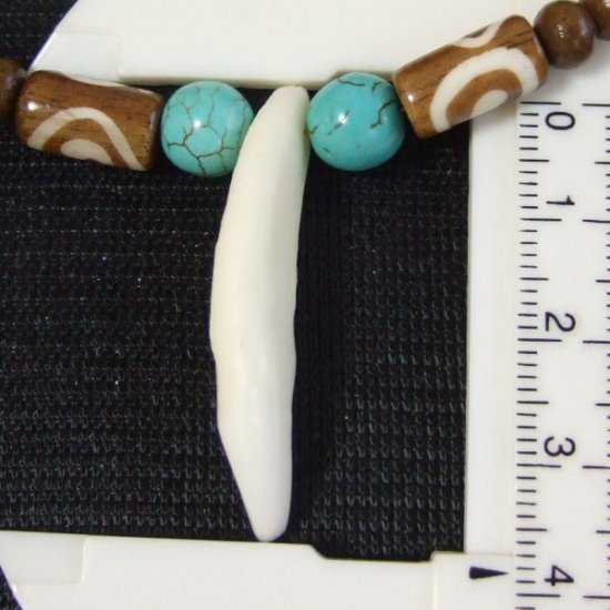 【表示現品】狼牙・ウッドビーズネックレス - 15525zhb