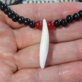 【表示現品】狼牙・ウッドビーズネックレス - 15526zhb