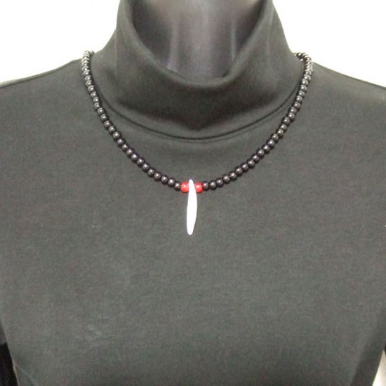 【表示現品】狼牙・ウッドビーズネックレス - 15526zhb