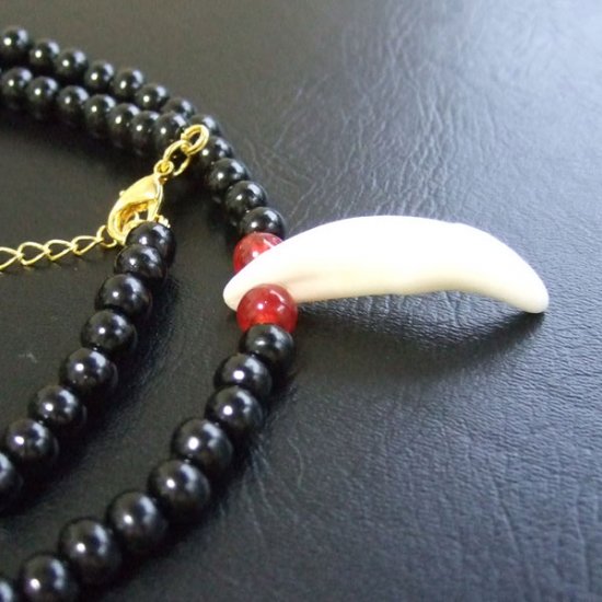 【表示現品】狼牙・ウッドビーズネックレス - 15526zhb