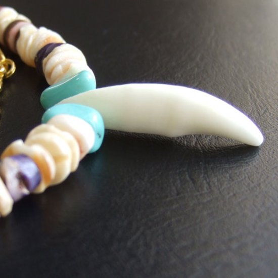 【表示現品】狼牙・ビーズネックレス - 15548zhb