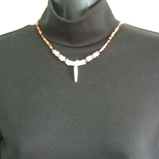 【表示現品】狼牙・ビーズネックレス - 15548zhb