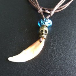 【表示現品】狼牙スカルビーズペンダント - 15578zhb 【表示現品】狼牙スカルビーズペンダント - 15578zhb