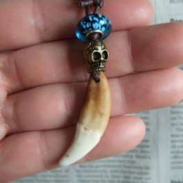 【表示現品】狼牙スカルビーズペンダント - 15578zhb 【表示現品】狼牙スカルビーズペンダント - 15578zhb