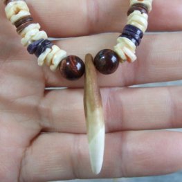 【表示現品】狼牙・ビーズネックレス - 15585zhb