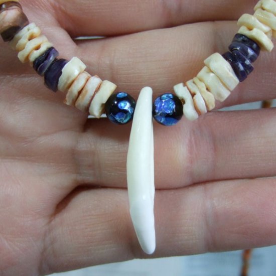 【表示現品】狼牙・ビーズネックレス - 15587zhb