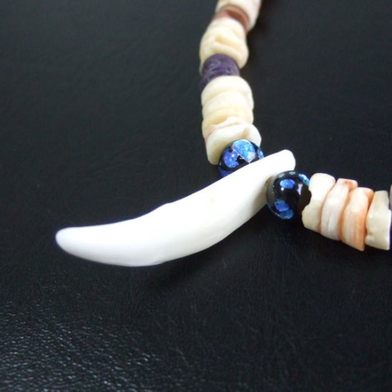 【表示現品】狼牙・ビーズネックレス - 15587zhb