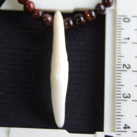 【表示現品】狼牙・レッドタイガーアイビーズネックレス - 15597zhb