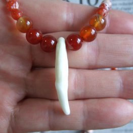 【表示現品】狼牙・ビーズネックレス - 15600zhb