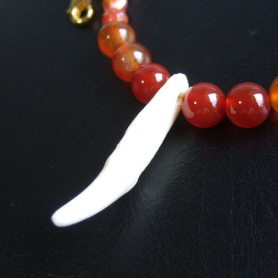 【表示現品】狼牙・ビーズネックレス - 15600zhb