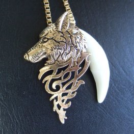 狼牙メダルペンダント（ゴールド） - 15631zhb