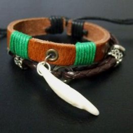 本物の牙ブレスレット - 15727zhc