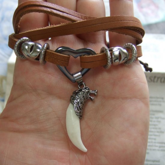 【表示現品】本物の牙ブレスレット - 15782zhb