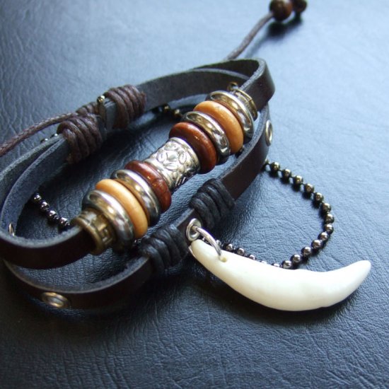 【表示現品】本物の牙ブレスレット - 15795zhb