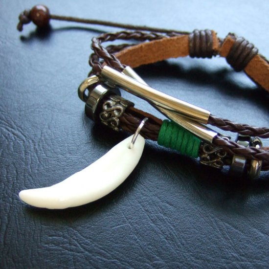 【表示現品】本物の牙ブレスレット - 15796zhb