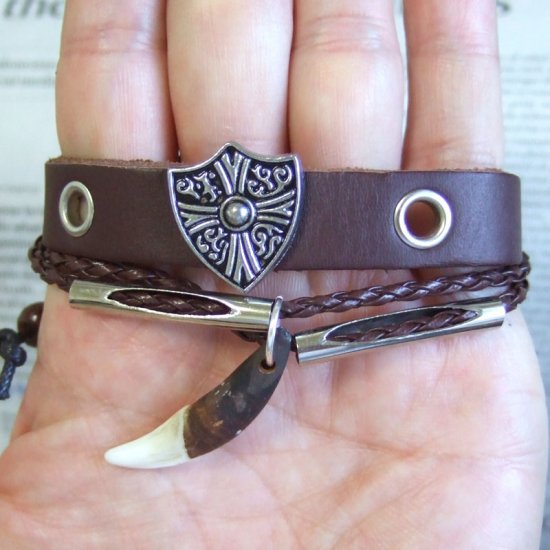 【表示現品】本物の牙ブレスレット - 15806zhb