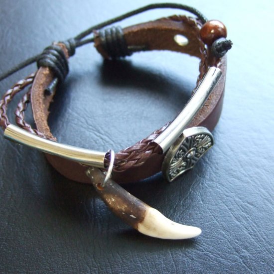 【表示現品】本物の牙ブレスレット - 15806zhb