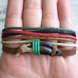 狼牙デザイン樹脂製牙 ブレスレット - 15830ajw