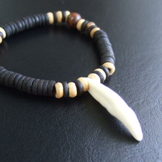 【表示現品】狼牙ビーズブレスレット - 15854zhc