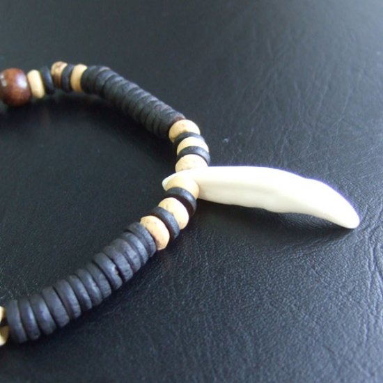 【表示現品】狼牙ビーズブレスレット - 15854zhc