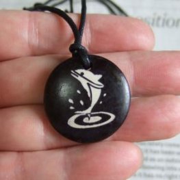 チベットYakuボーンカービングペンダント - 15918chd