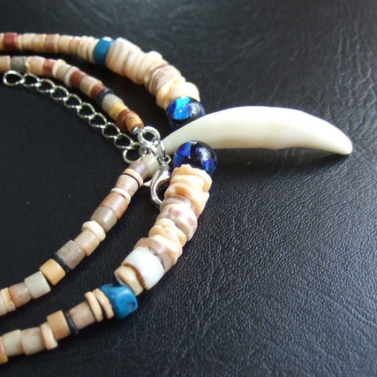 【表示現品】狼牙・ビーズネックレス - WTN-15020