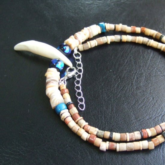 【表示現品】狼牙・ビーズネックレス - WTN-15020