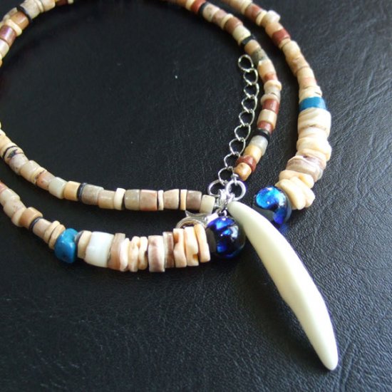 【表示現品】狼牙・ビーズネックレス - WTN-15020