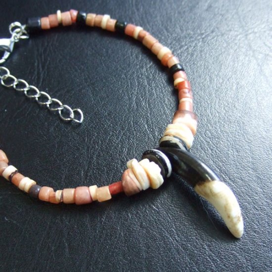 【訳あり現品】狼牙ビーズブレスレット - WTB-25022