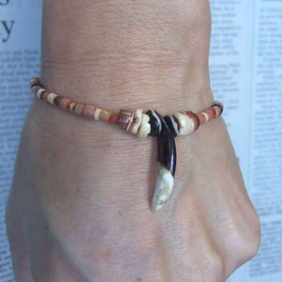 【訳あり現品】狼牙ビーズブレスレット - WTB-25022