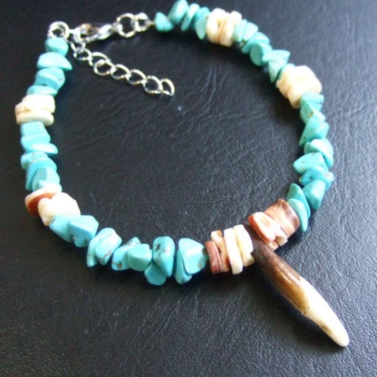 【表示現品】狼牙ビーズブレスレット - WTB-25023