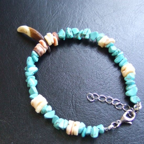 【表示現品】狼牙ビーズブレスレット - WTB-25023