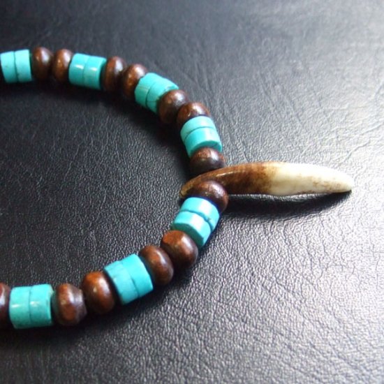 【表示現品】狼牙ビーズブレスレット - WTB-25024