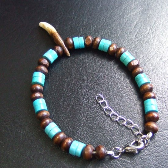 【表示現品】狼牙ビーズブレスレット - WTB-25024