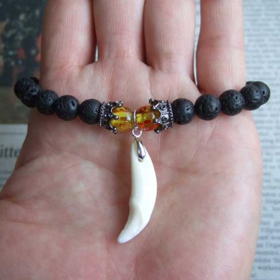 【表示現品】狼牙ラバストーンビーズブレスレット - WTB-25032