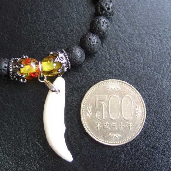 【表示現品】狼牙ラバストーンビーズブレスレット - WTB-25032