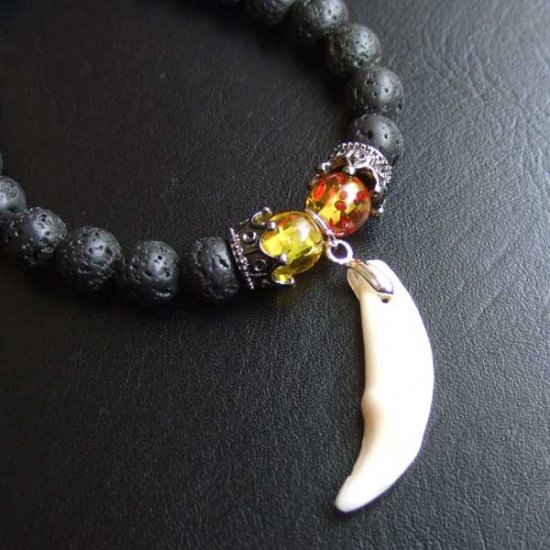 【表示現品】狼牙ラバストーンビーズブレスレット - WTB-25032